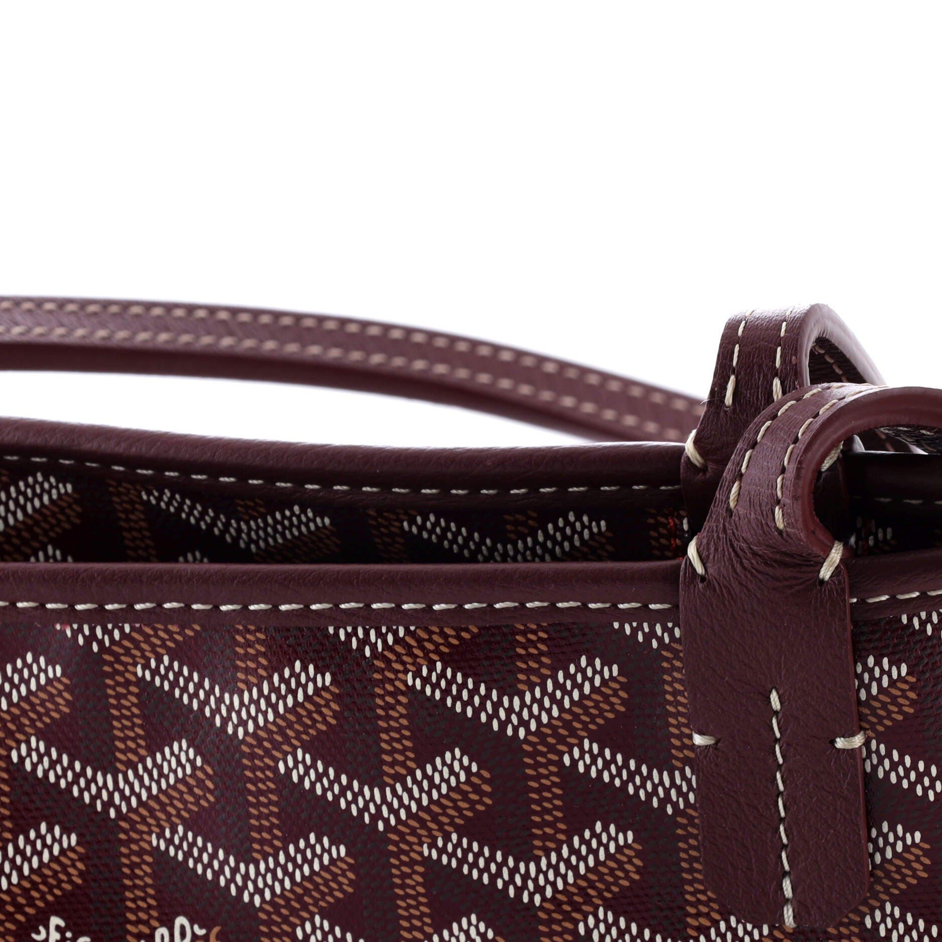 Pre-Owned Goyard Artois Tote Coated Canvas MM, Alternate, color, Burgundy