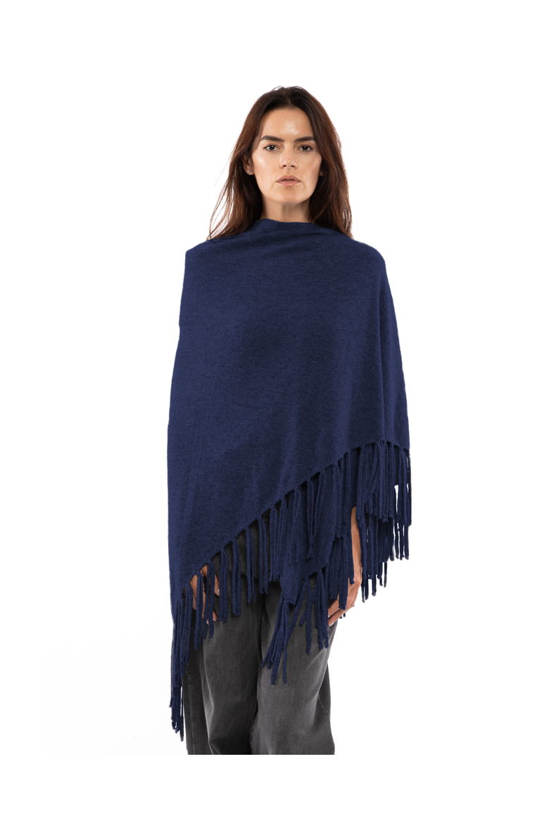 Pure Cashmere Fringe Wrap, Main, color, Blue