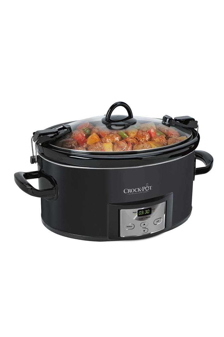 7-Quart Cook & Carry Slow Cooker, Main, color, Black