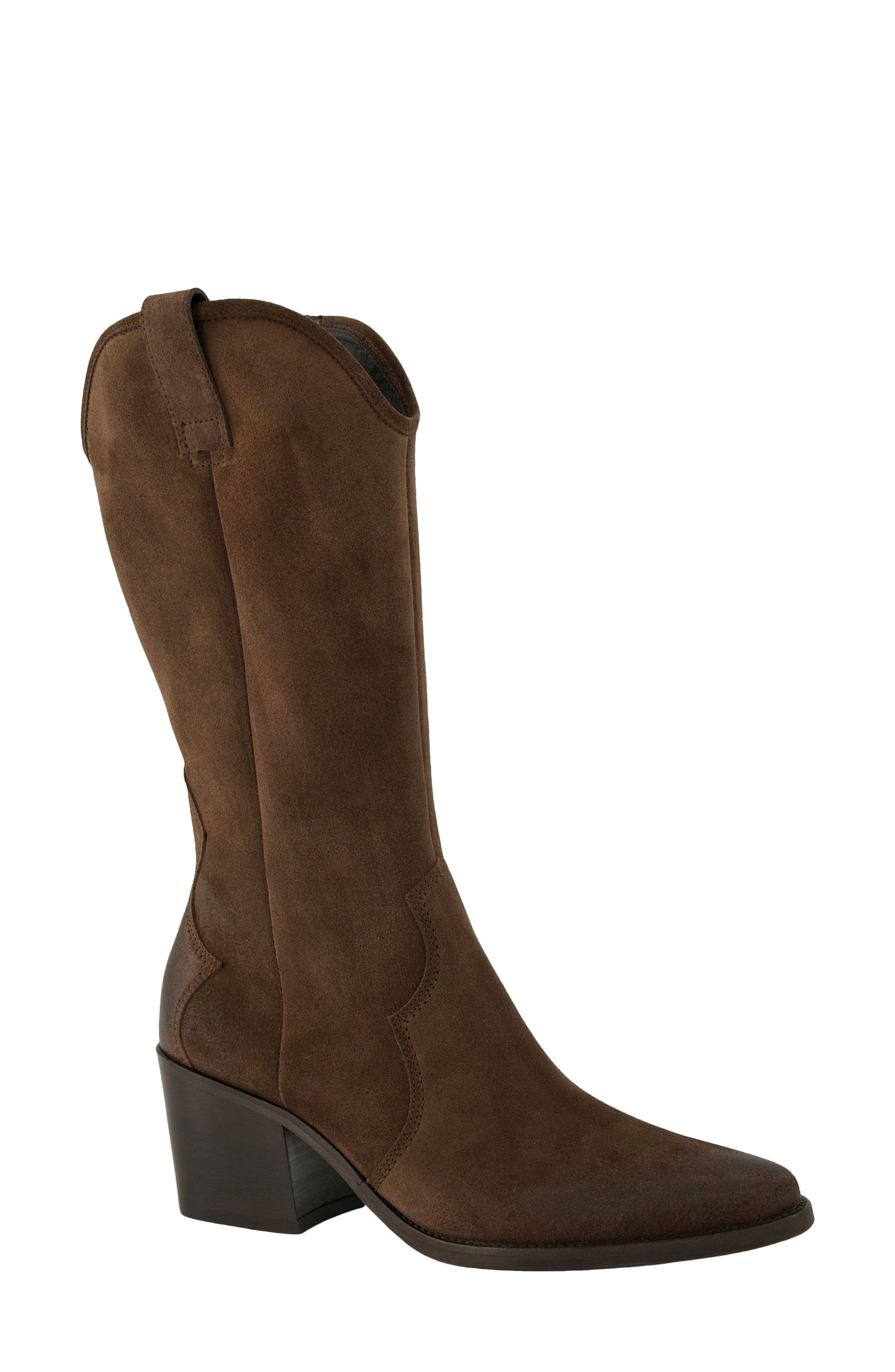 Easton Western Boot, Main, color, WOOD SOFT SUEDE