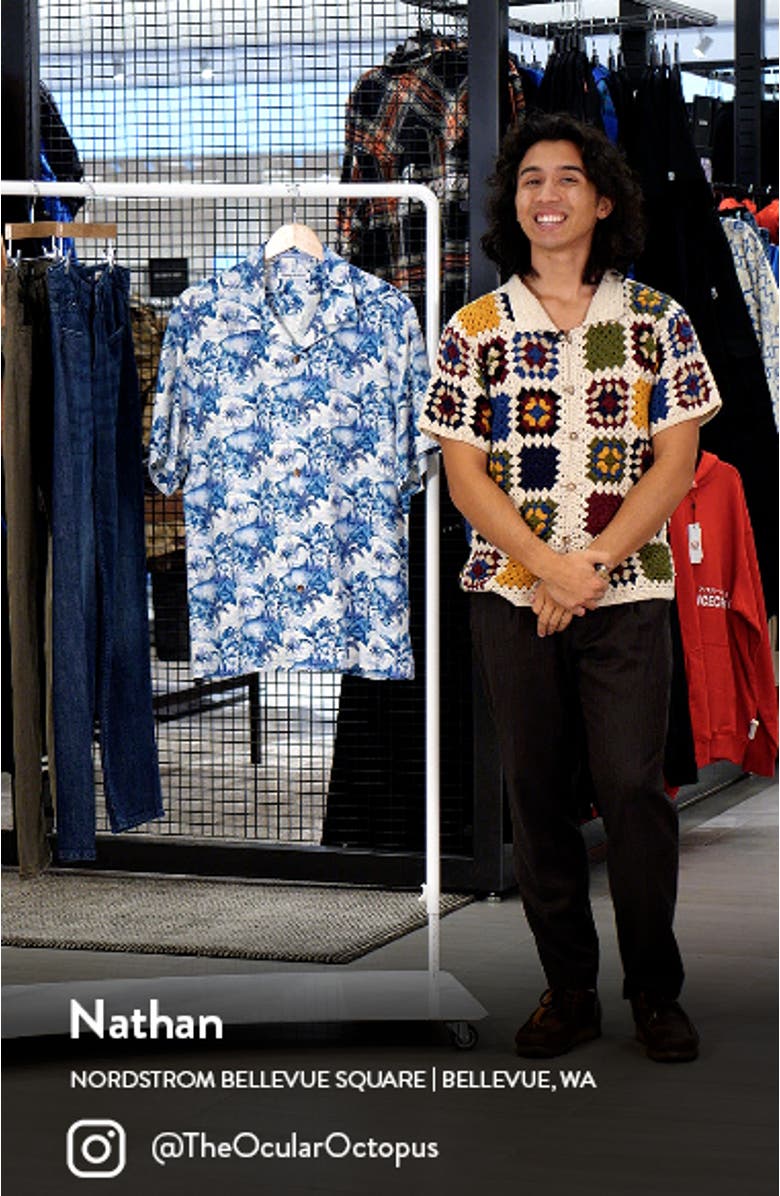 Hidden Horizons Silk Jacquard Camp Shirt, sales video thumbnail