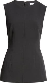 Veronica Beard Faith Sleeveless Fitted Tunic Top