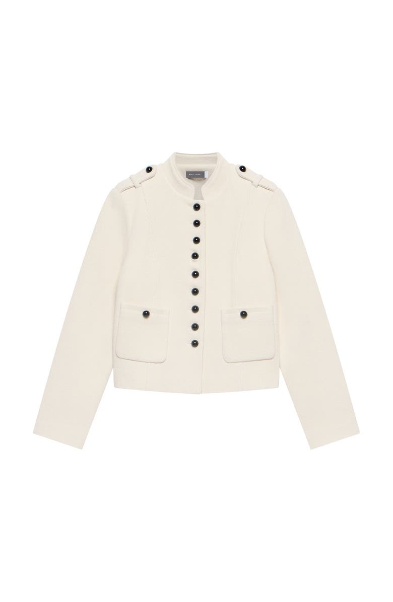 MINT VELVET Wool Blend Military Jacket, Alternate, color, Ivory