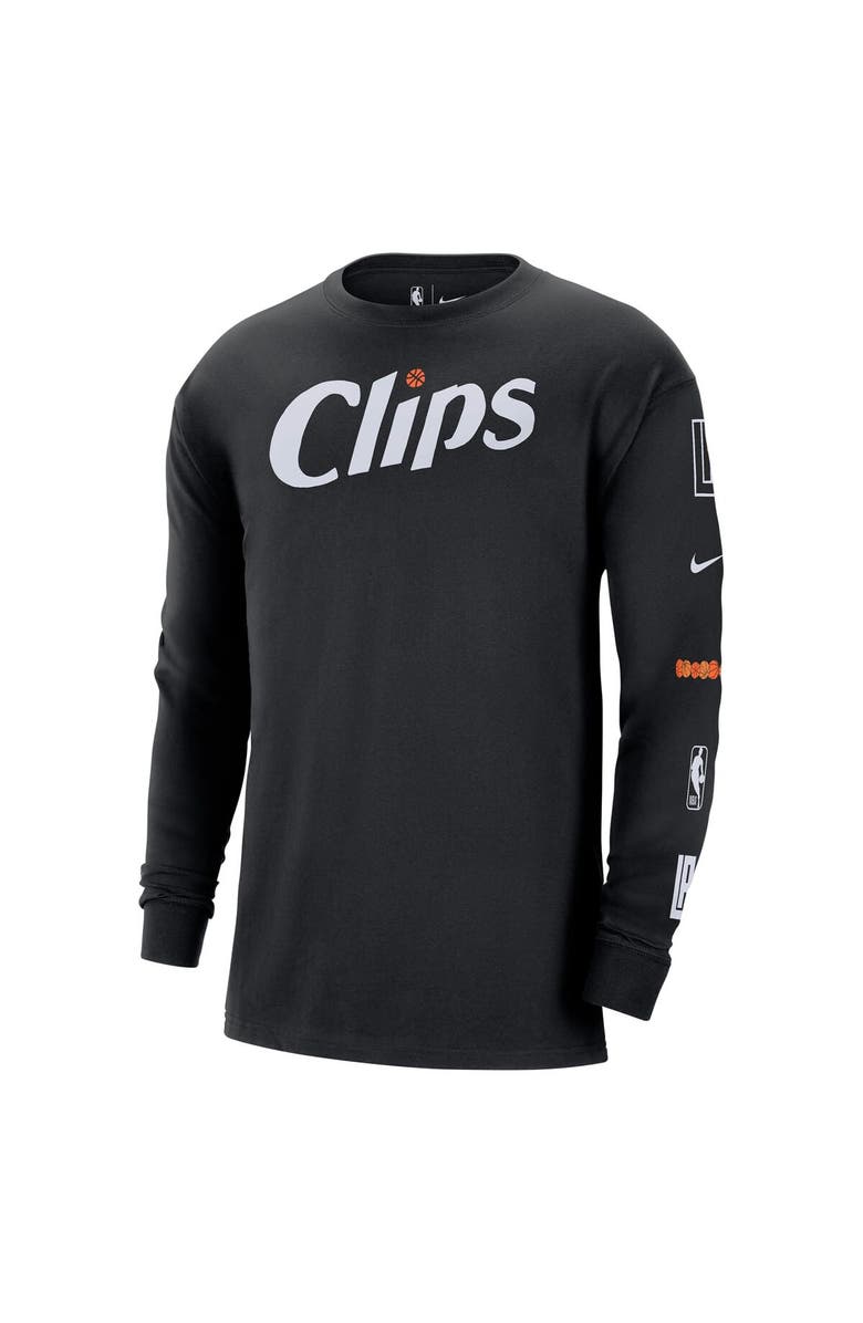 Nike Men's Nike Black LA Clippers 2023/24 City Edition Max90 Expressive Long Sleeve T-Shirt, Alternate, color, 