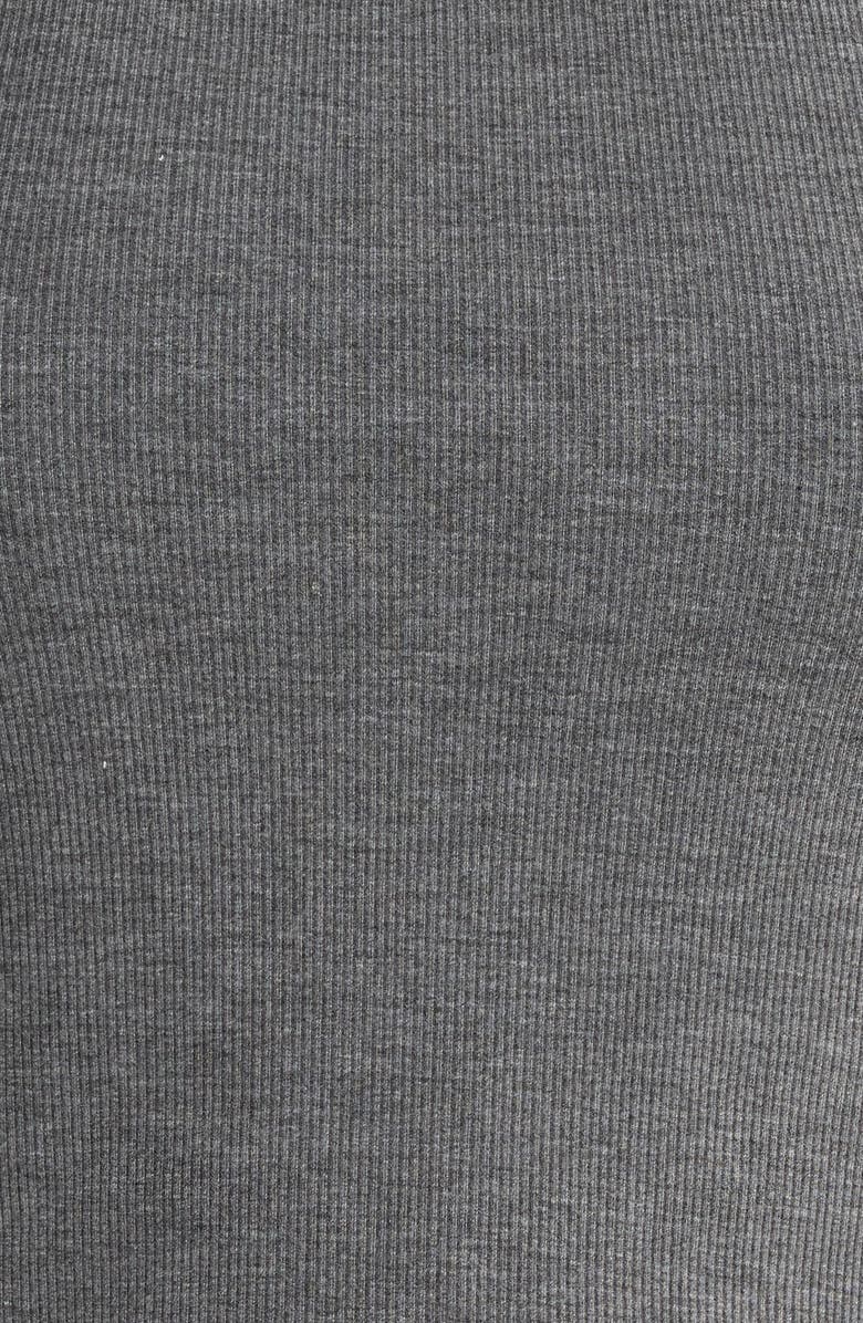 TomboyX Rib Longline Sports Bra, Alternate, color, Heather Gray