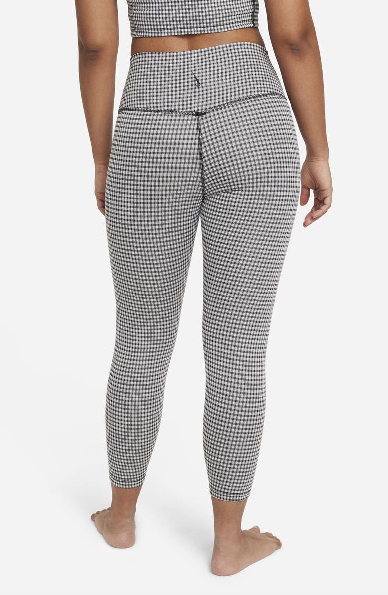Nike Yoga Gingham High Waist Crop Leggings, Alternate, color, 