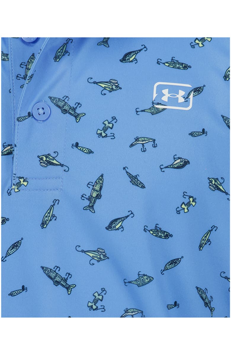 Under Armour Kids' UPF 50+ Polo, Alternate, color, Horizon Blue