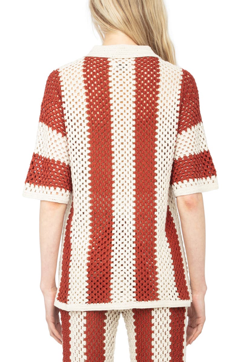 Zadig & Voltaire Ciara Crochet Cardigan, Alternate, color, 
