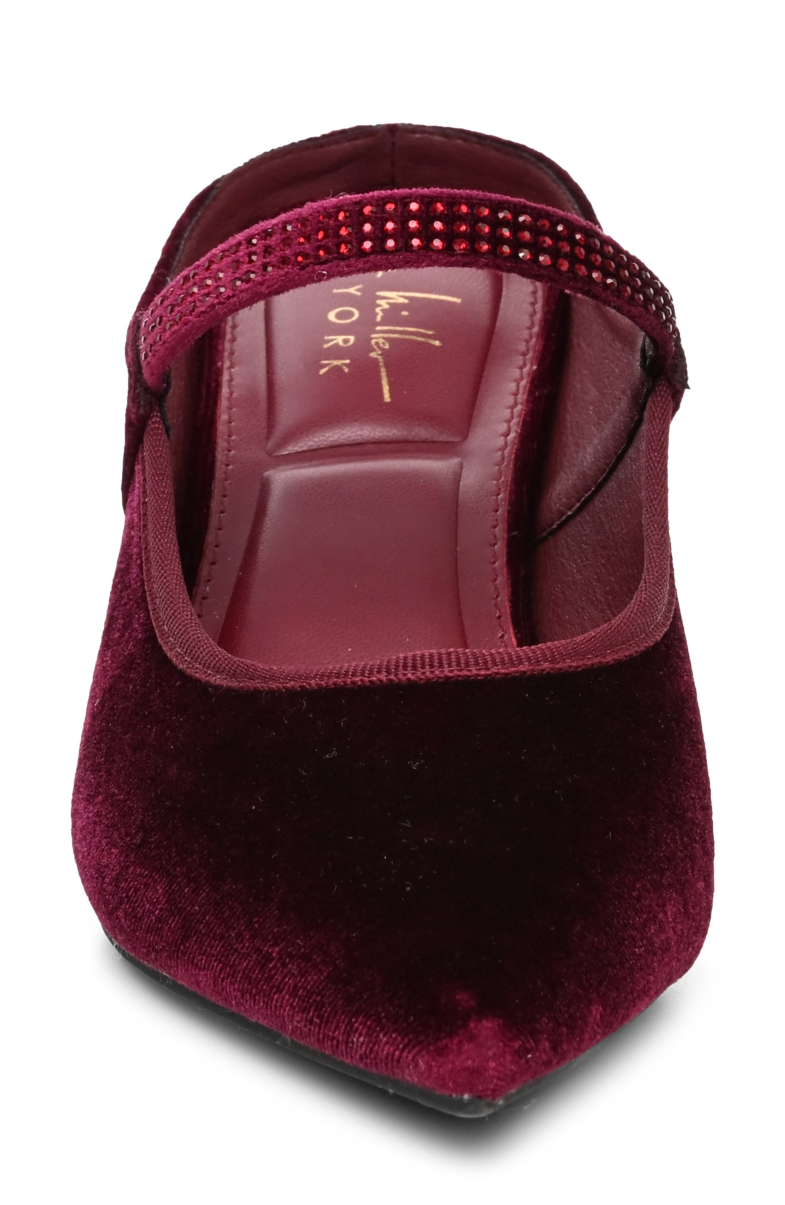 Leslie Pointed Toe Mary Jane Mule, Alternate, color, BURGUNDY VELVET