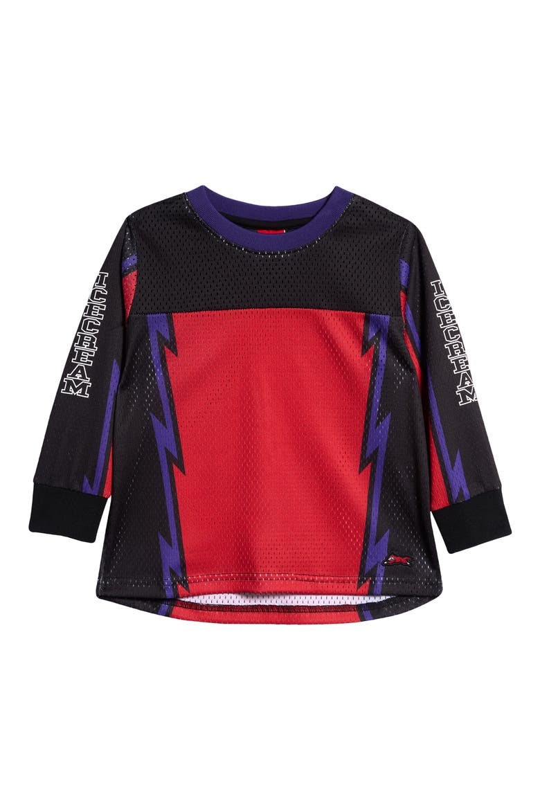 Kids' Bolt Long Sleeve Mesh Jersey, Main, color, RACING RED