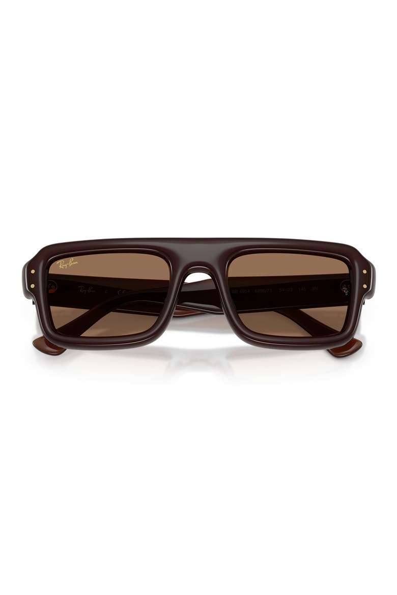 A$AP Rocky Flacko Puffer 54mm Square Sunglasses, Alternate, color, TRANSPARENT BROWN / DARK BROWN