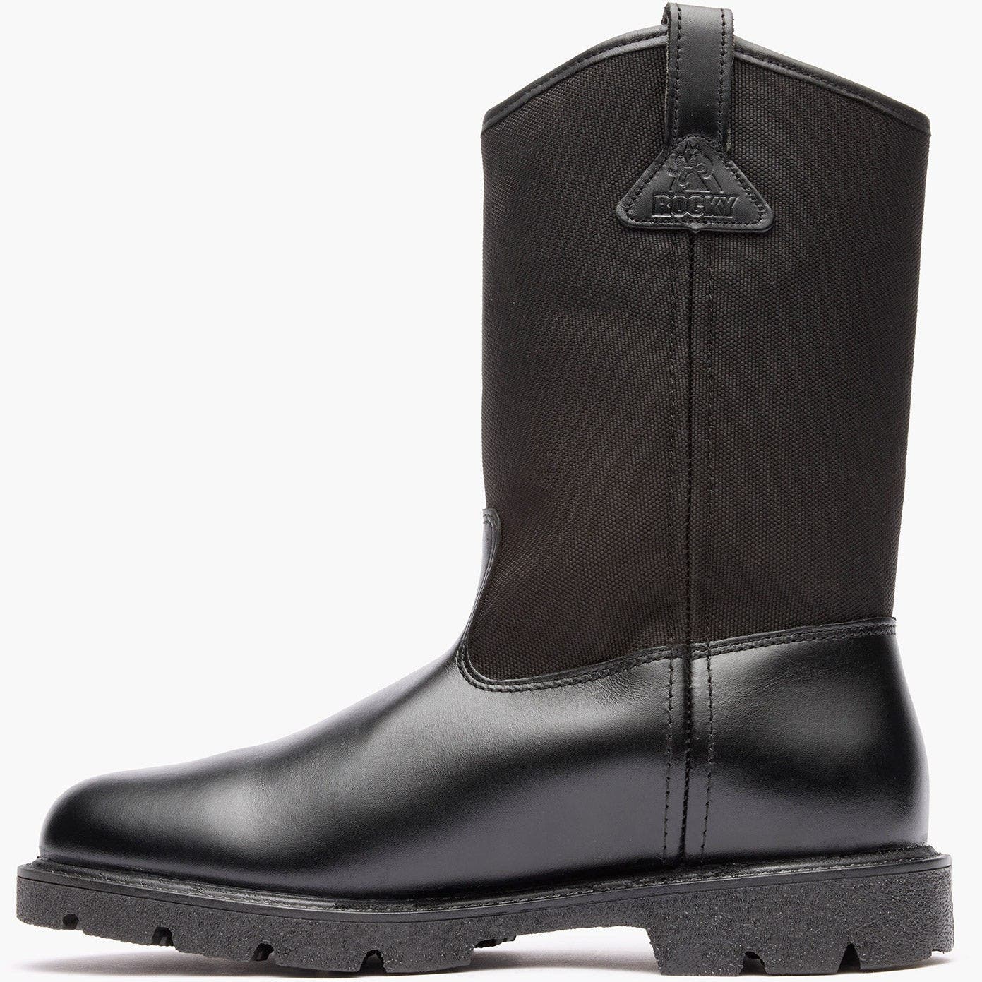 Pullon Wellington Public Service Boot, Alternate, color, BLACK