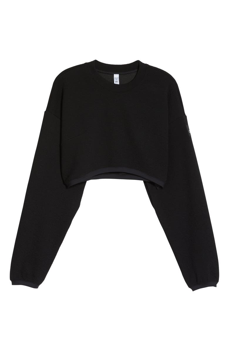 Alo Crop Sweatshirt, Alternate, color, 