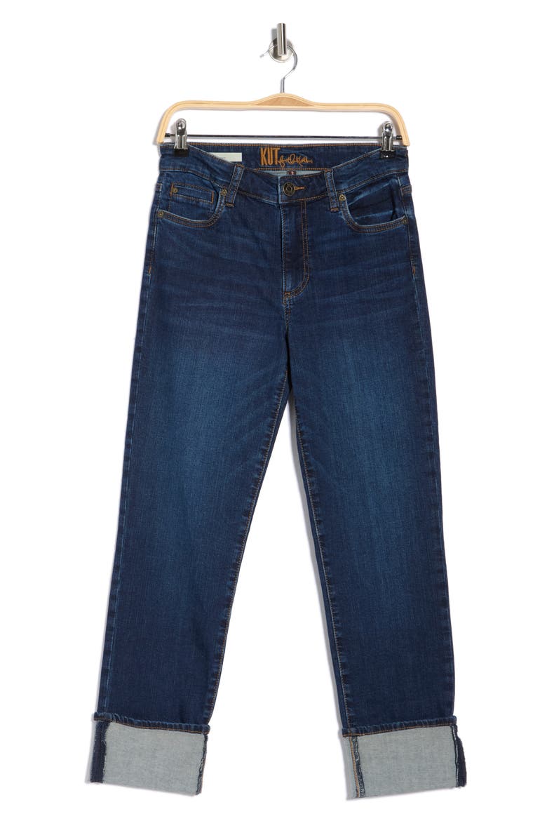 Katy Wide Cuff Jeans, Alternate, color, HIBISCUS