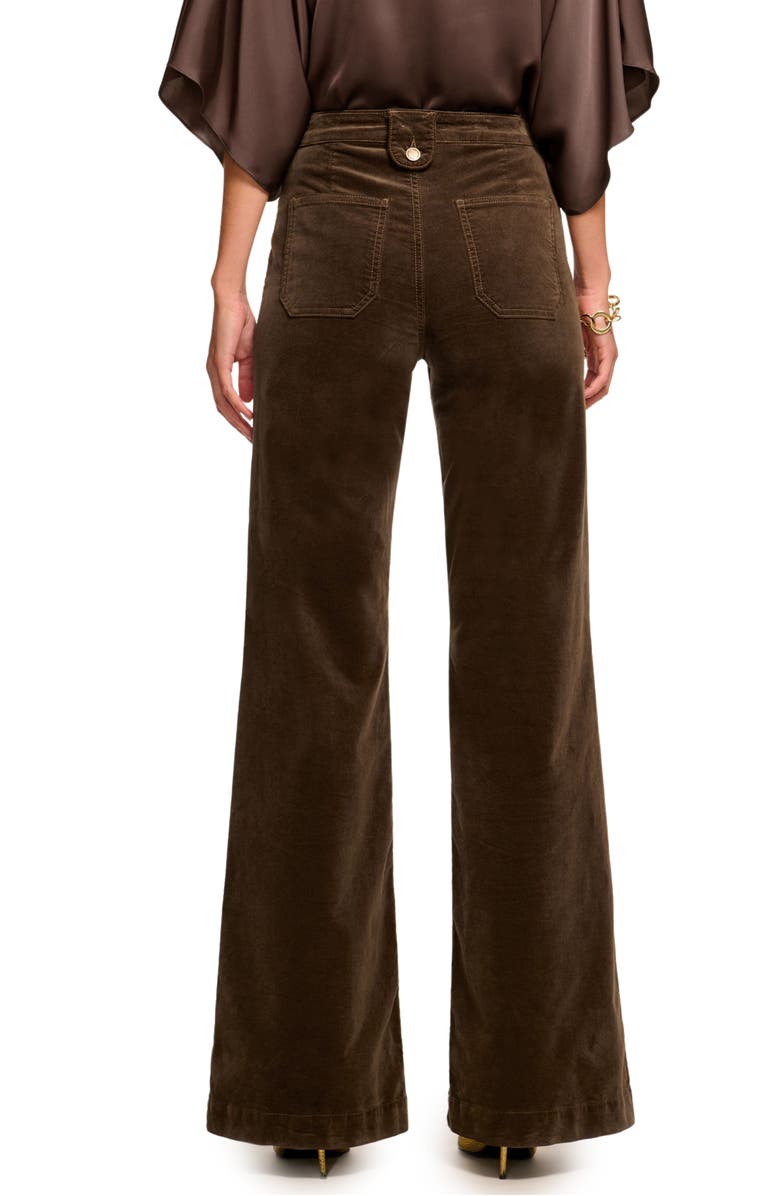 Ramy Brook Theodora Stretch Cotton Velvet Wide Leg Pants, Alternate, color, Desert Brown Velveteen Denim