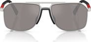 Prada Linea Rossa 56mm Pilot Sunglasses