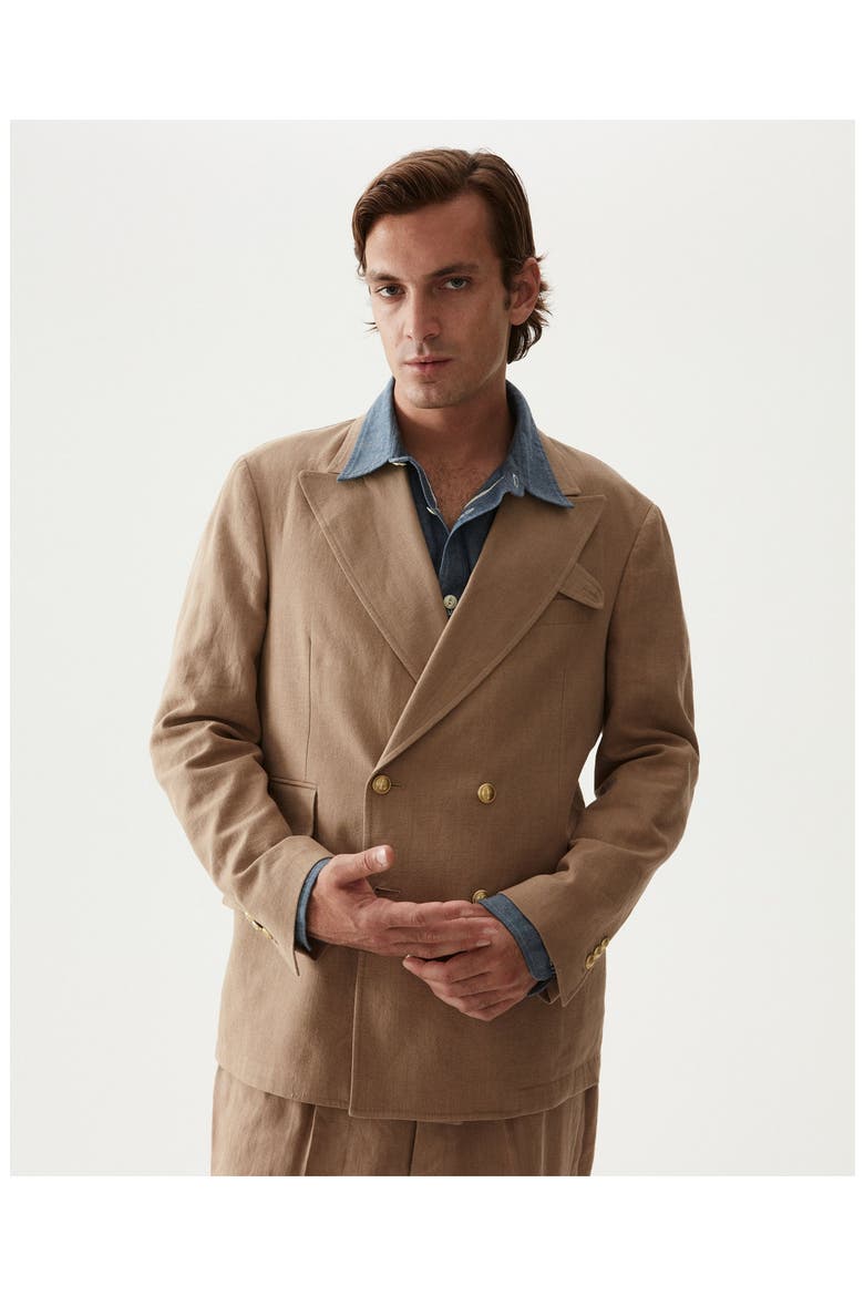 Travel Classic Linen Jacket, Alternate, color, Beige