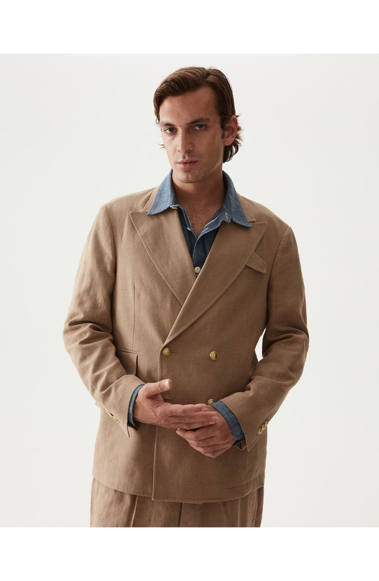 Fortela Travel Classic Linen Jacket, Alternate, color, Beige