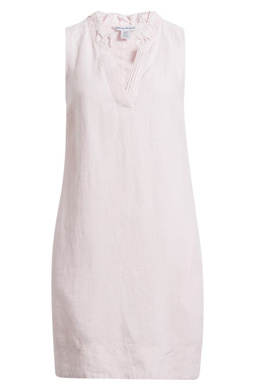 Tommy Bahama Two Palms Double Ruffle Linen Dress In Touch Of Pink