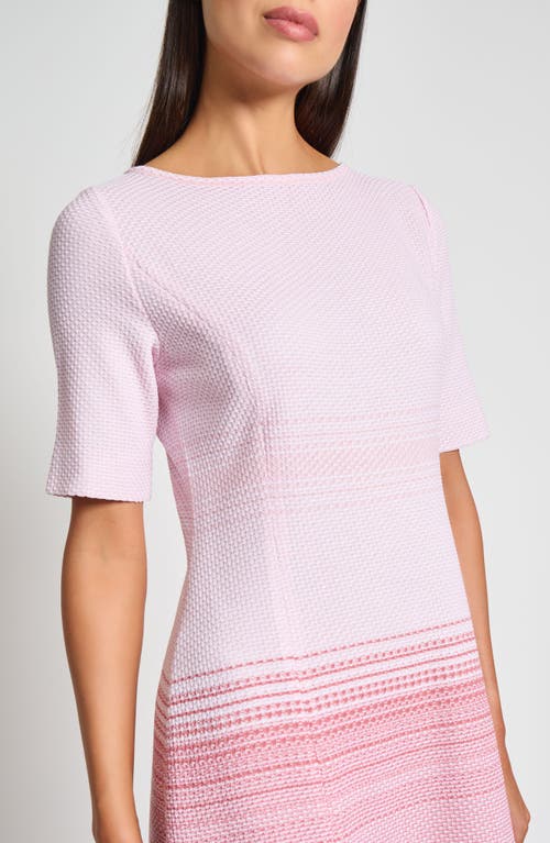 Misook A Line Ombre Midi Dress In Soft Blush Multi