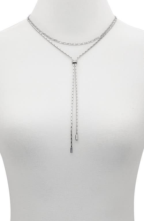 Vince Camuto Had A Chain Layered Y-necklace In Silver Tone