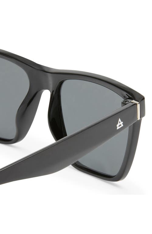 Aire Kraz 53mm Polarized Square Sunglasses In Black/smoke Mono Pol