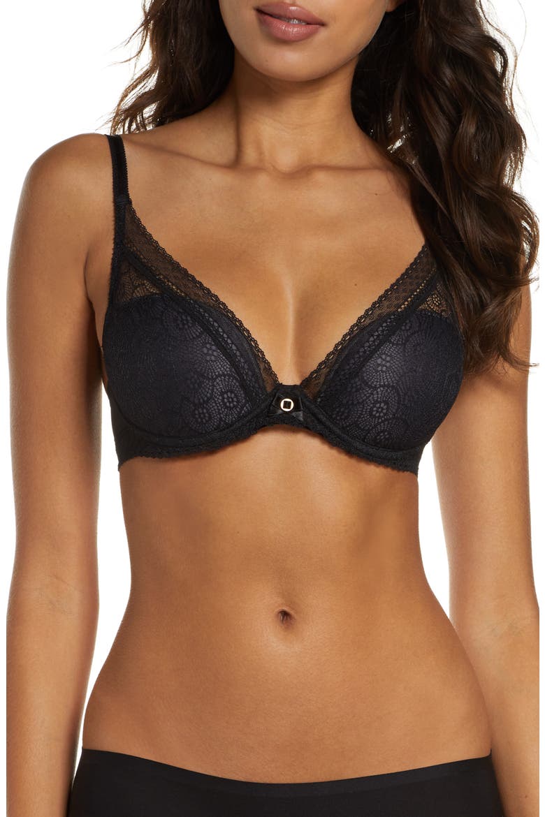 Festivite Underwire Contour Bra, Alternate, color, BLACK