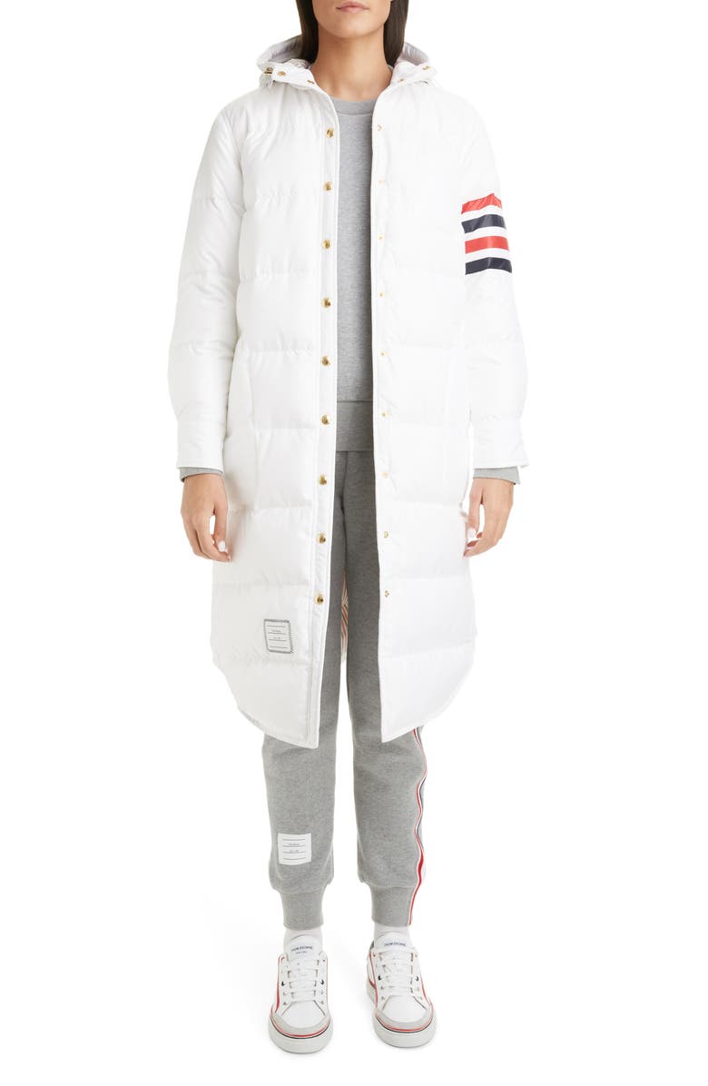 Thom Browne 4-Bar Ripstop Down Puffer Coat, Alternate, color,