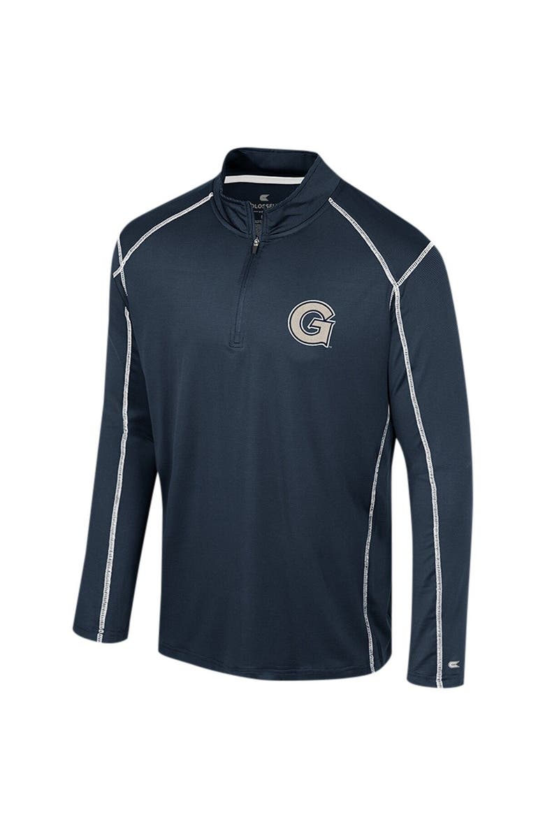 COLOSSEUM Men's Colosseum Navy Georgetown Hoyas Cameron Quarter-Zip Windshirt, Alternate, color, Navy