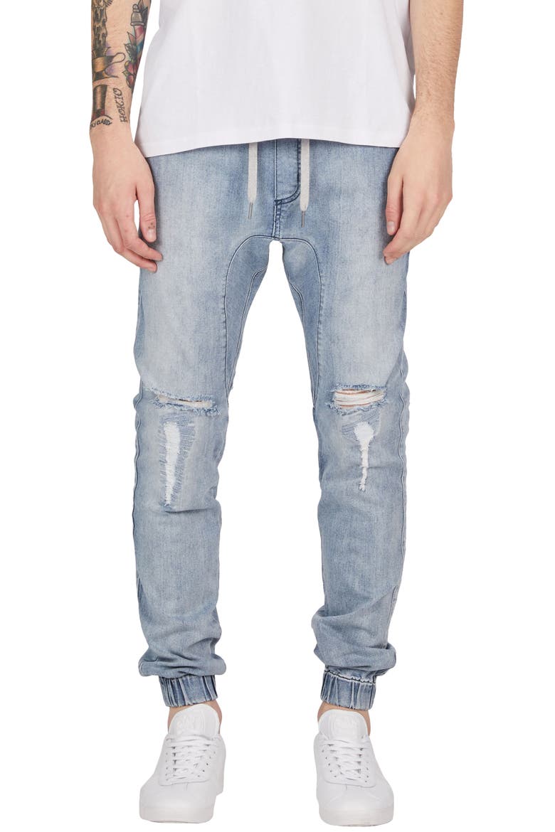 Sureshot Skinny Fit Jogger Pants, Main, color, MID BLUE RIP