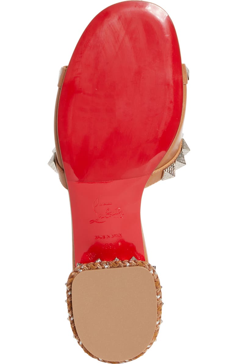 Christian Louboutin Pyramule Slide Sandal, Alternate, color, Terra/ Terra