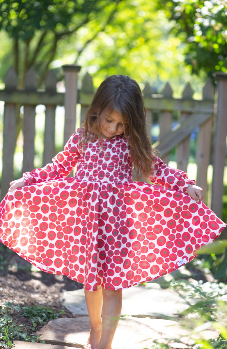 WORTHY THREADS Ruched Dress, Alternate, color, Tomato