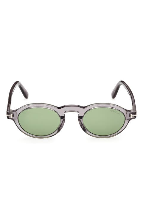 Aristotele 48mm Small Oval Sunglasses
