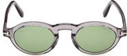 TOM FORD Aristotele 48mm Small Oval Sunglasses