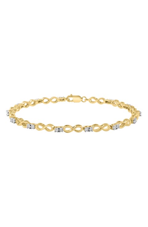 Diamond Infinity Chain Bracelet
