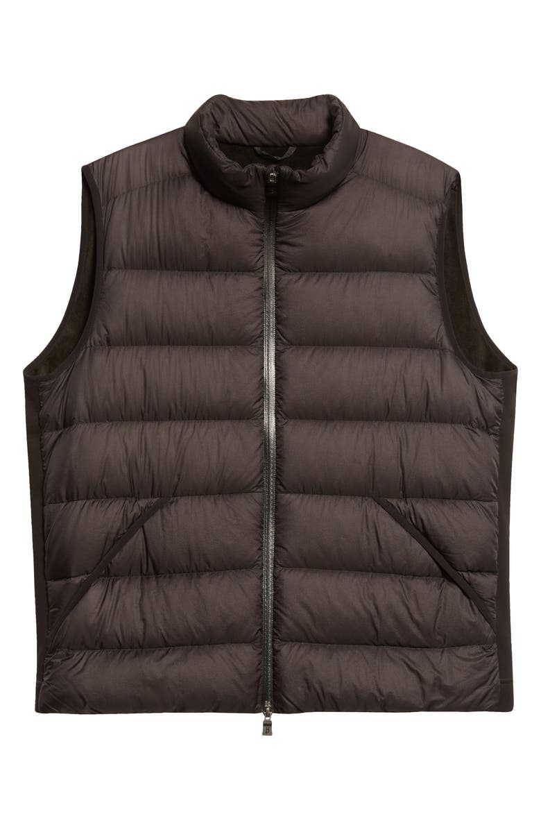 Herno Quilted Front Down Vest, Alternate, color, Black