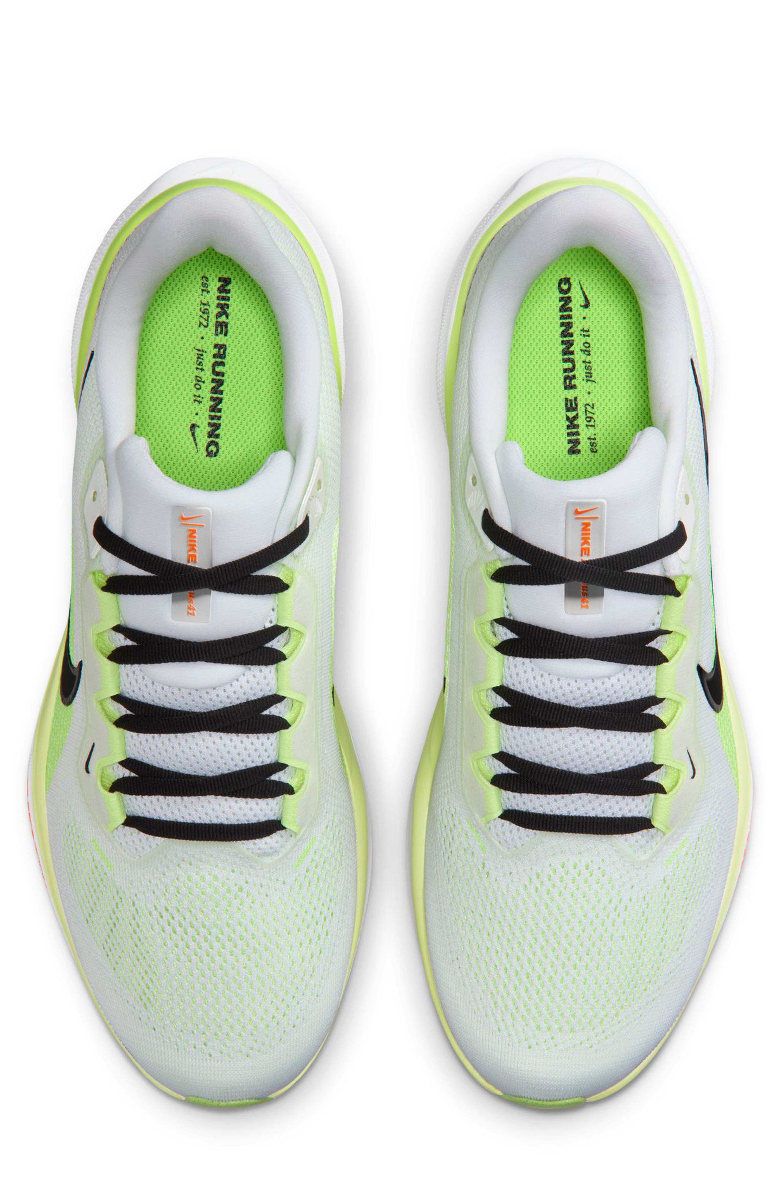 Nike Air Zoom Pegasus 41 Running Shoe, Alternate, color, White/ Black/ Lime