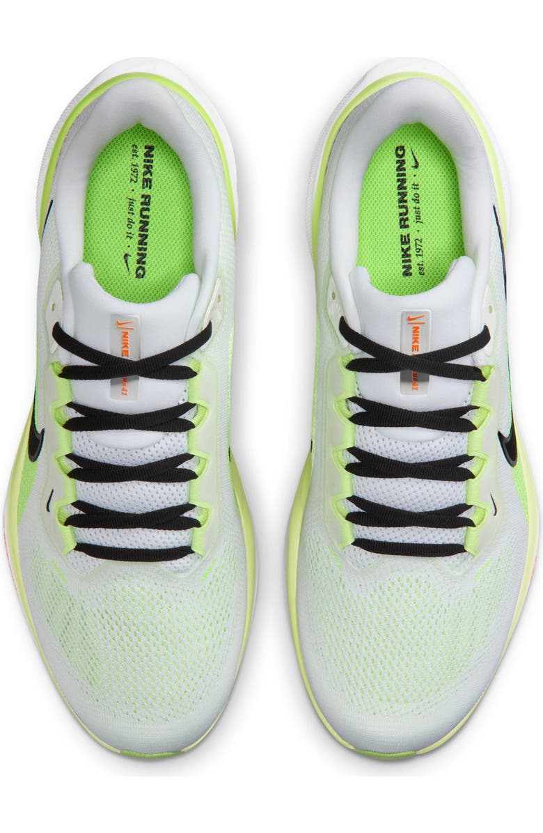 Nike Air Zoom Pegasus 41 Running Shoe, Alternate, color, White/ Black/ Lime