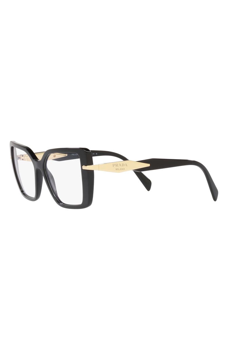 Prada 55mm Square Optical Glasses, Alternate, color, 