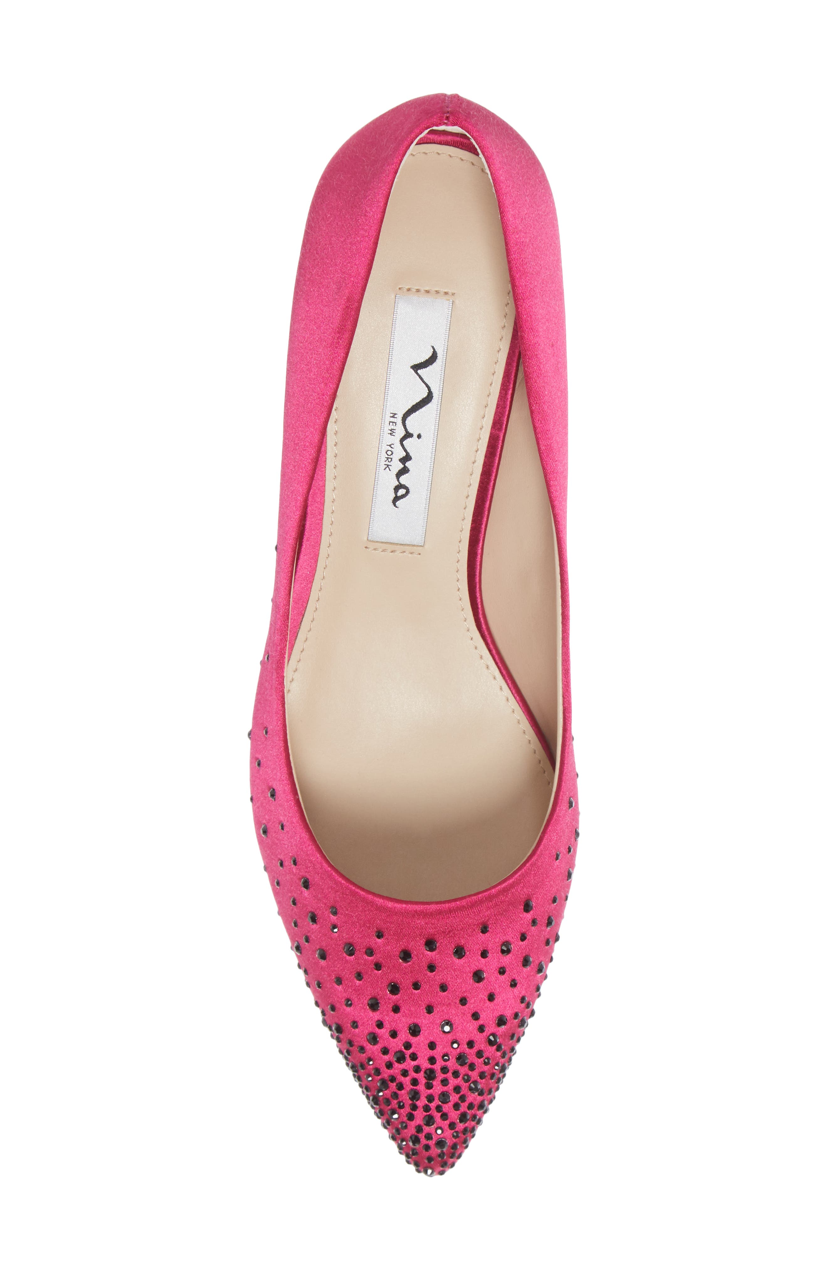Sawyer Crystal Embellished Pump, Alternate, color, FUCHSIA SATIN
