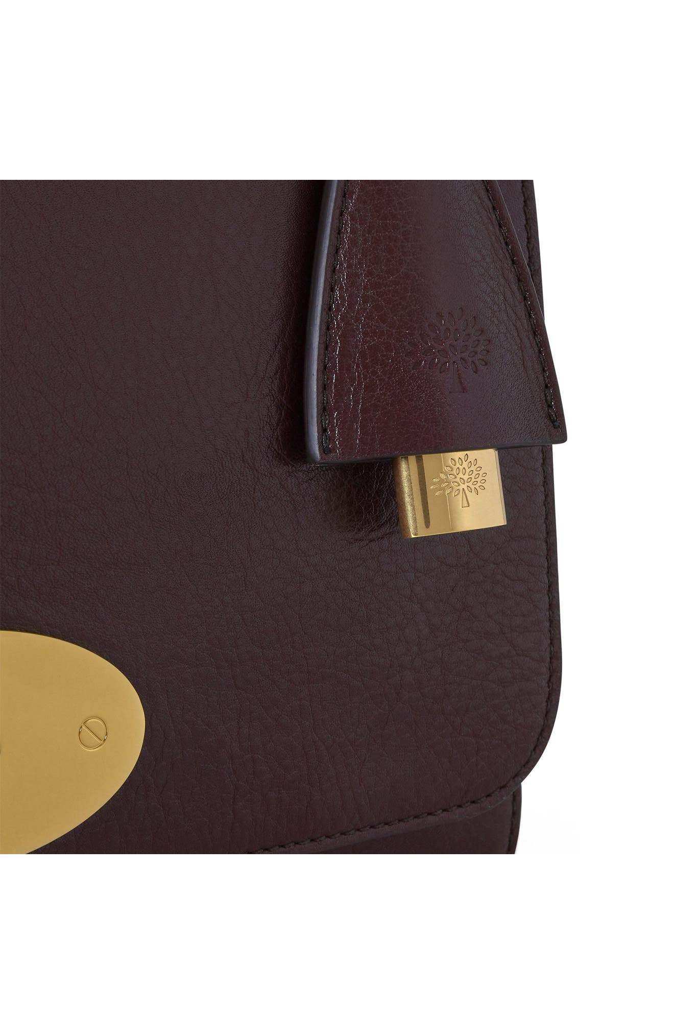 Medium Lily High Shine Leather Shoulder Bag, Alternate, color, OXBLOOD