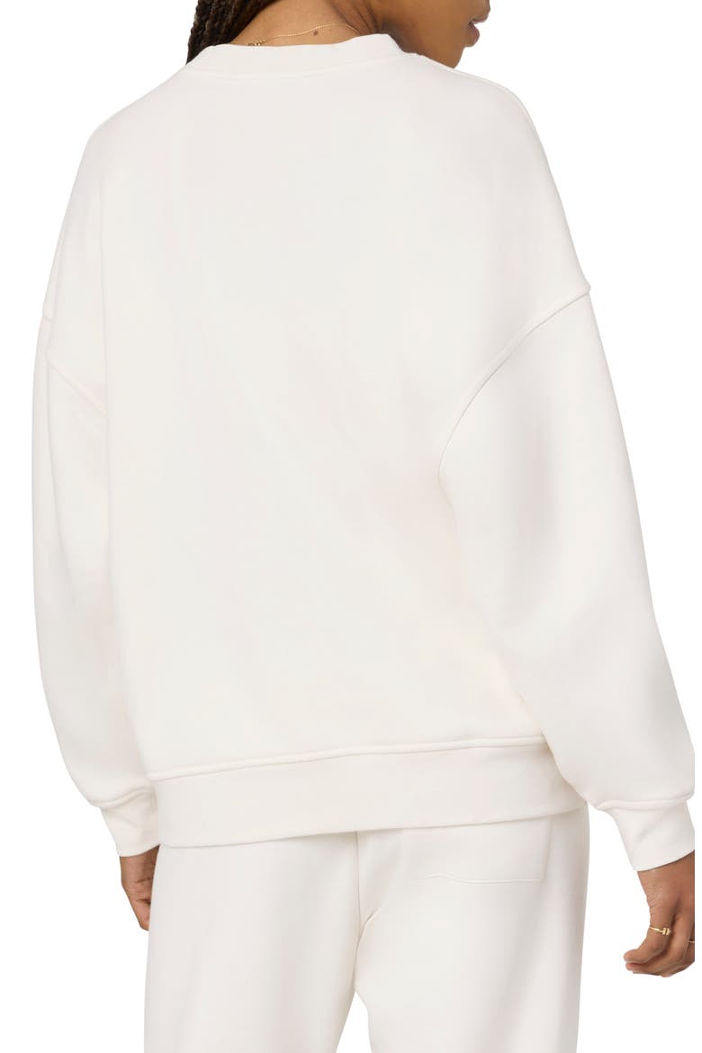 Cozy Crush Forever Embroidered Oversize Sweatshirt, Alternate, color, JET STR ROSE