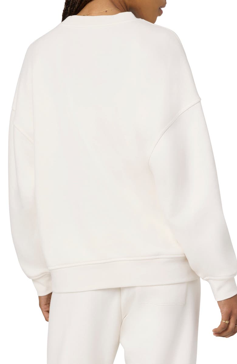 Florence by Mills Cozy Crush Forever Embroidered Oversize Sweatshirt, Alternate, color, Jet Str Rose