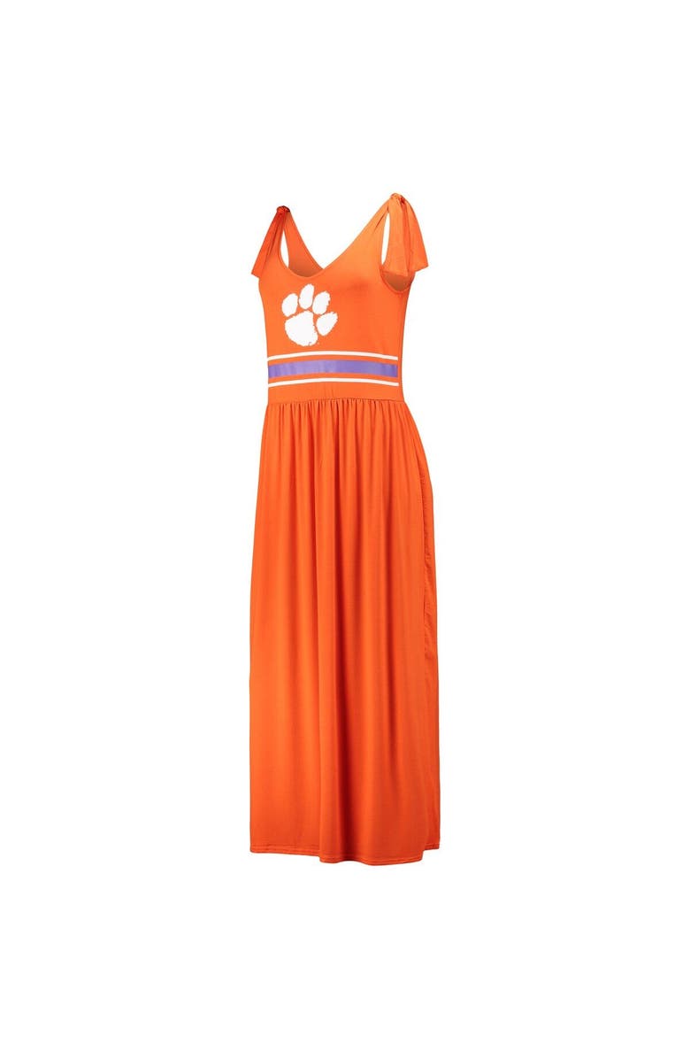G-III 4HER BY CARL BANKS Women's G-III 4Her by Carl Banks Orange Clemson Tigers Game Over Scoop Neck Maxi Dress, Alternate, color,