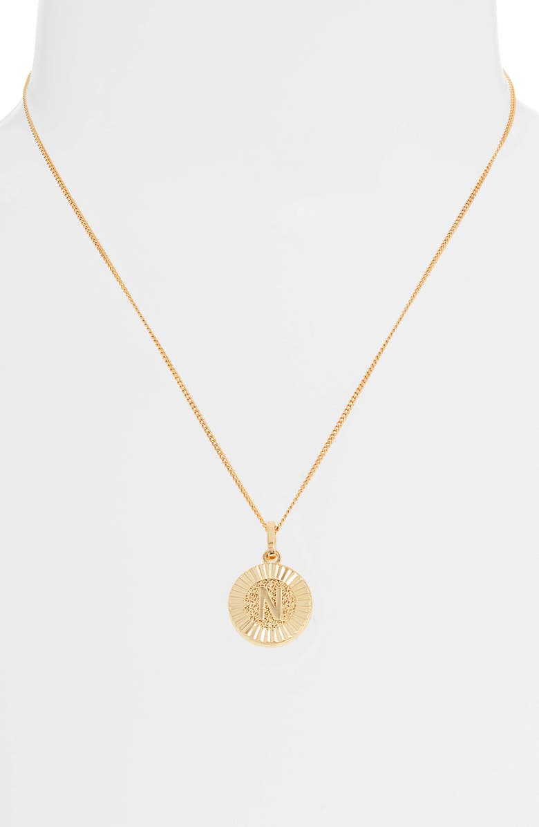 Bracha Initial Medallion Pendant Necklace, Alternate, color, Gold - N