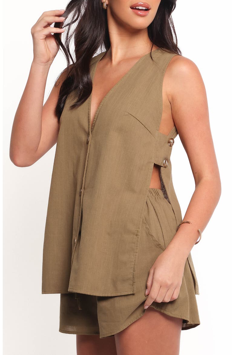 Miller Cotton Vest & Shorts Set, Alternate, color, OLIVE