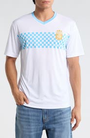 Goodie Two Sleeves Argentina National Football Team Checkered T-Shirt