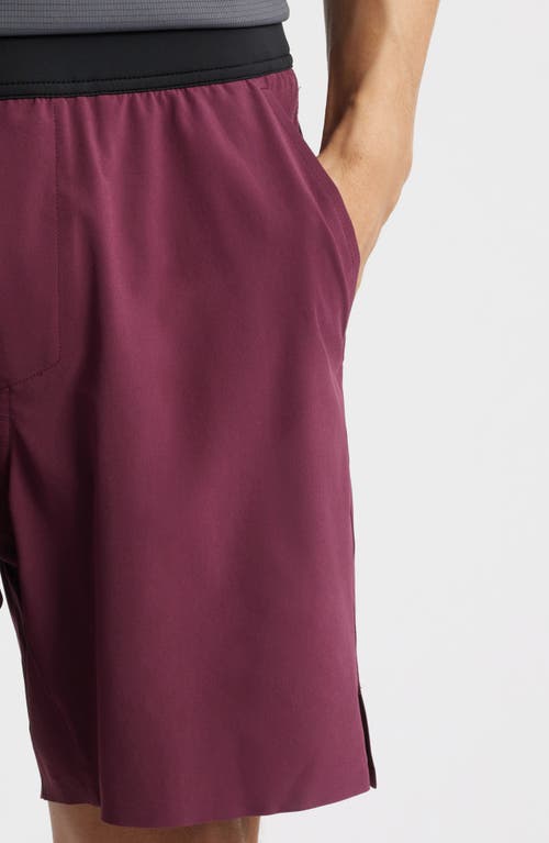 Ten Thousand Interval Lined Training Shorts In Maroon
