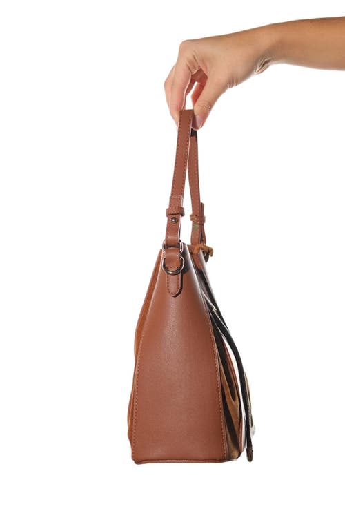 Forever & Always Shoes Maralis Leather Shoulder Bag In Brown