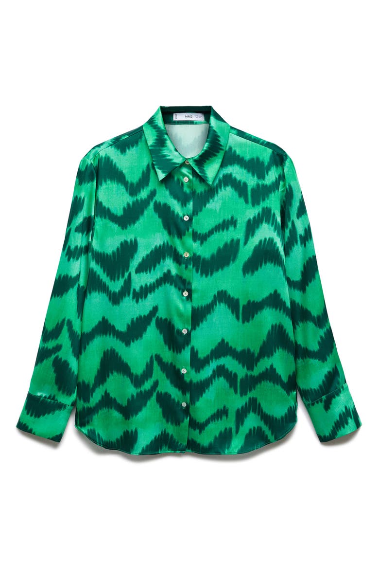 MANGO Satin Button-Up Shirt, Alternate, color, 